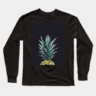 Pineapple, Pineapple top, Minimal, Tropical art Long Sleeve T-Shirt